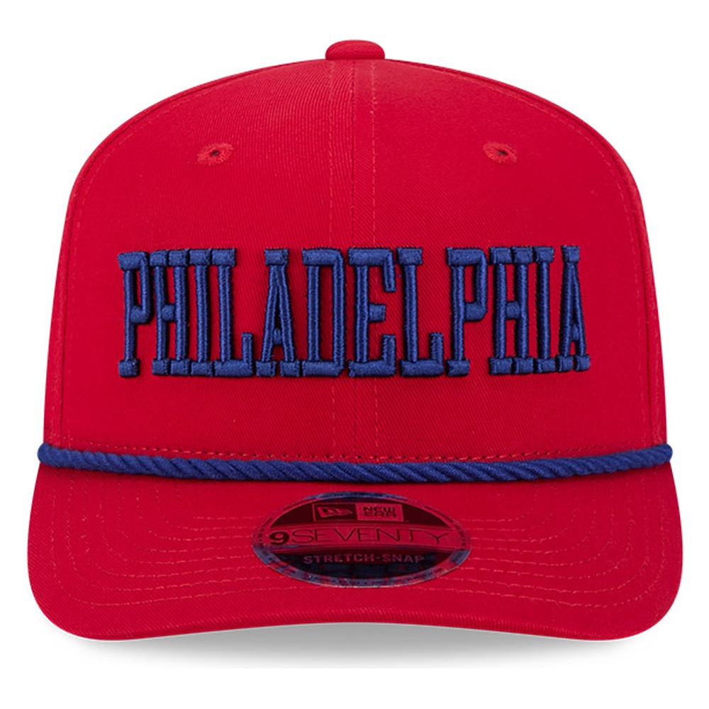 Philadelphia Phillies Red Wordmark Roper 9SEVENTY Snapback Hat