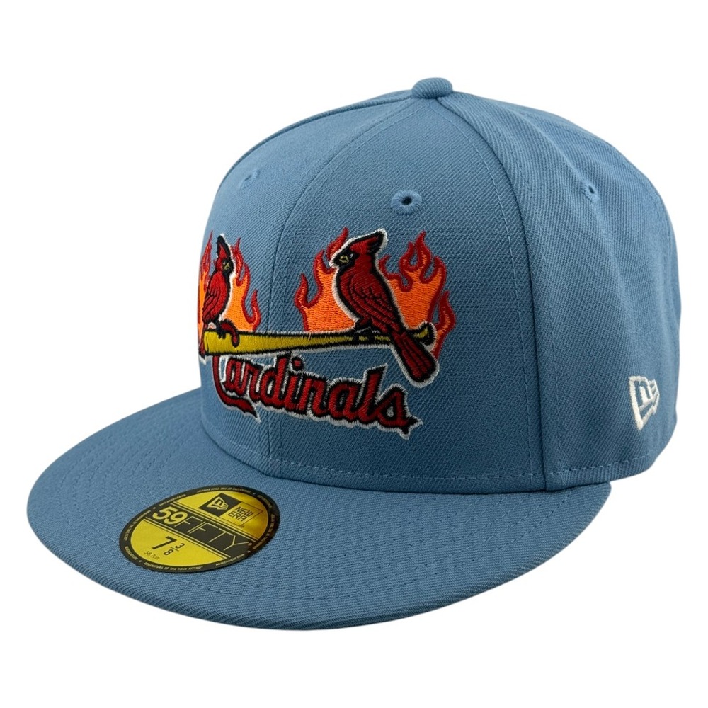 St. Louis Cardinals Light Blue Flaming Birds 2006 World Series Champions Patch New Era 59FIFTY Fitted Hat