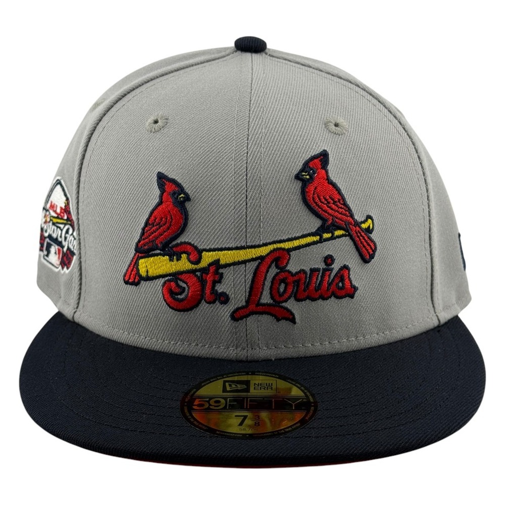 St. Louis Cardinals Grey and Navy 2009 All-Star Game Patch New Era 59FIFTY Fitted Hat