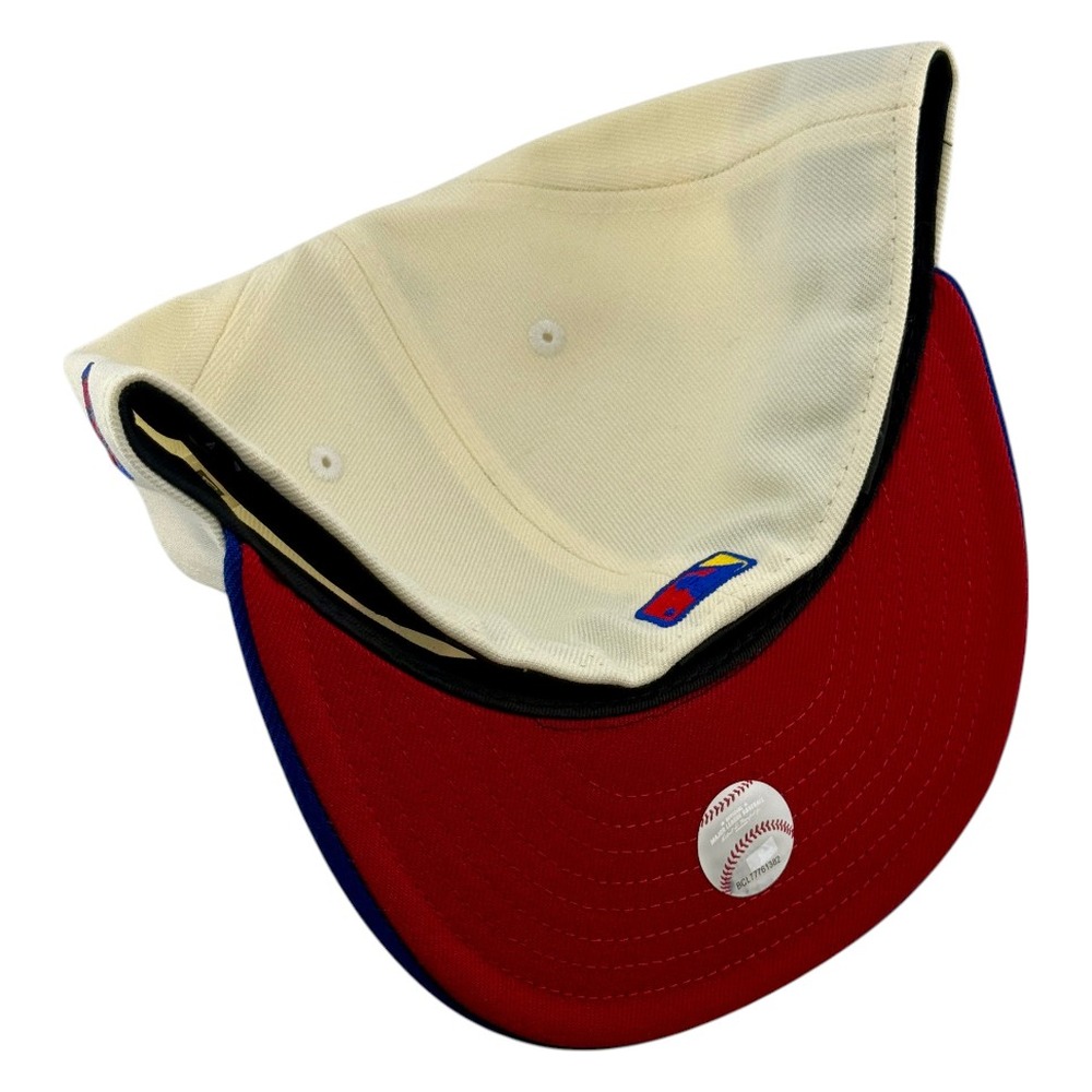 St. Louis Cardinals Cream Royal Blue Fleur-de-lis Patch New Era 59FIFTY Fitted Hat