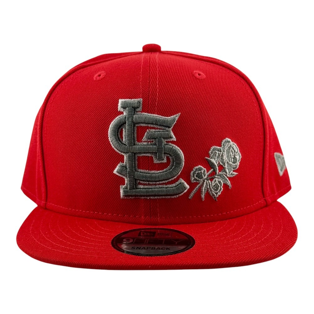 St. Louis Cardinals Red and Grey STL Rose New Era 9FIFTY Snapback Hat