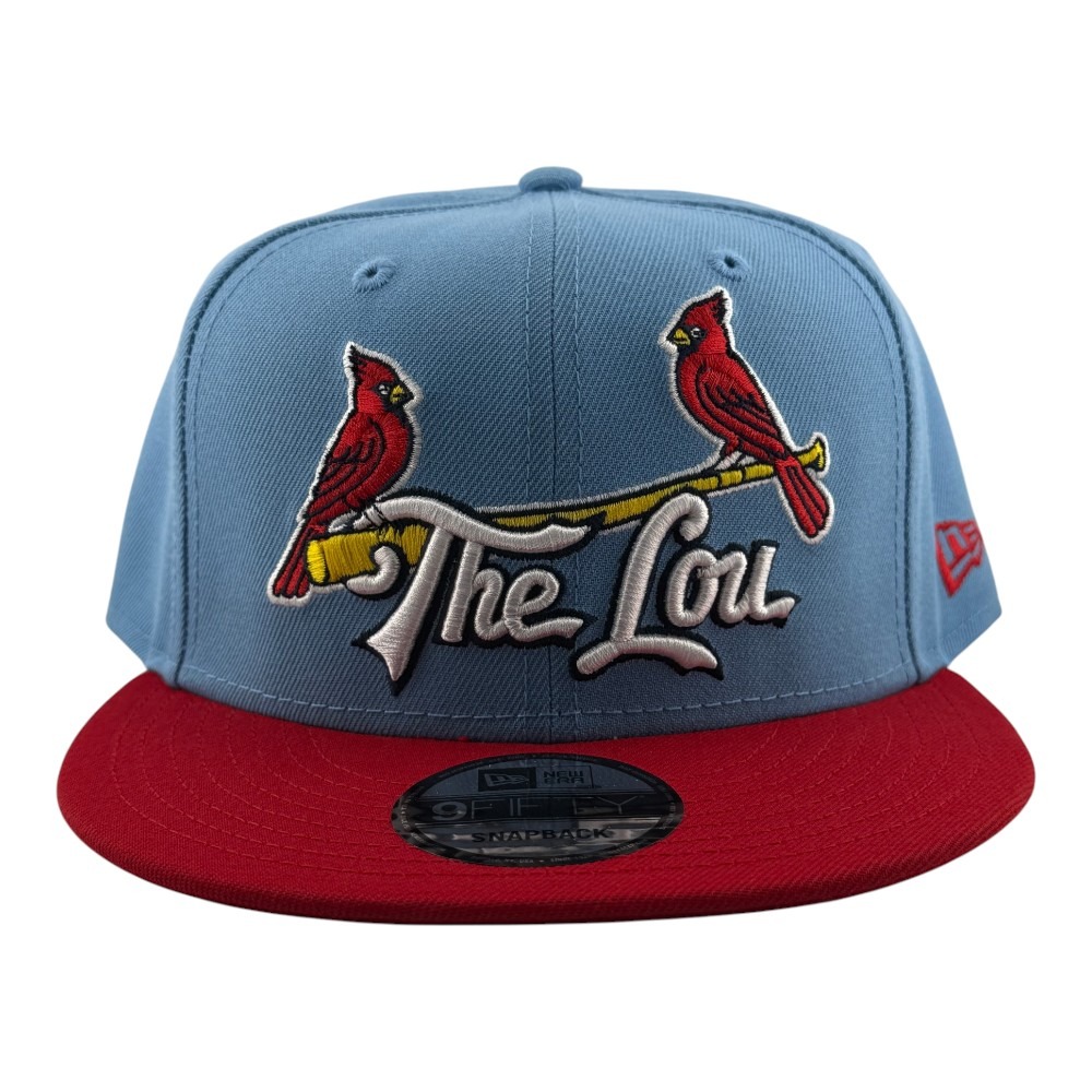 St. Louis Cardinals Light Blue and Red The Lou New Era 9FIFTY Snapback Hat