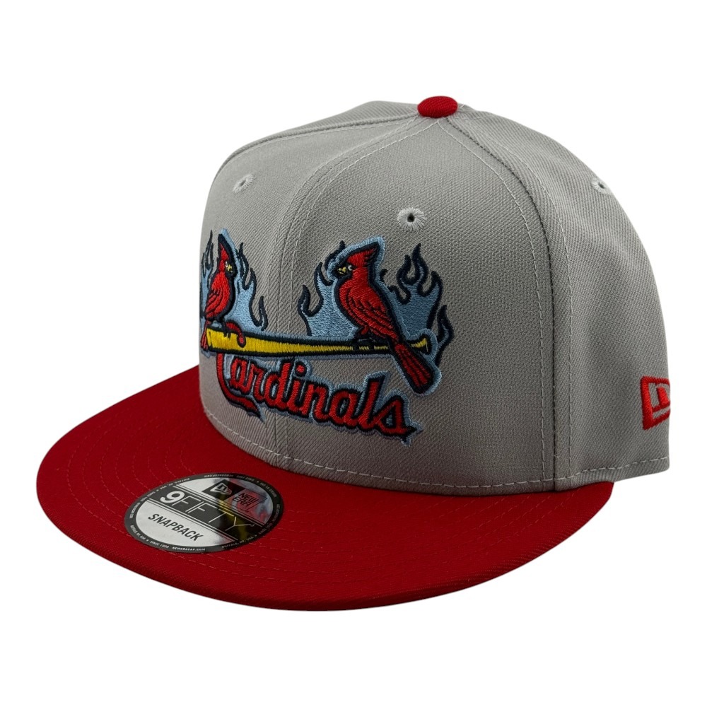St. Louis Cardinals Grey and Red Flaming Bird Logo 125th Anniversary Patch New Era 9FIFTY Snapback Hat