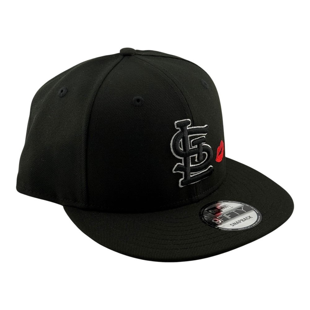 St. Louis Cardinals Black and White STL Kiss New Era 9FIFTY Snapback Hat