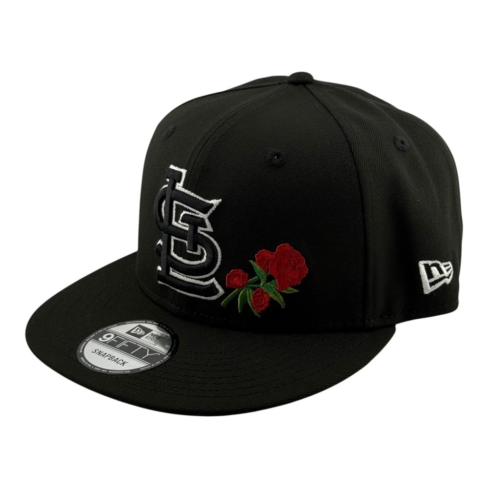 St. Louis Cardinals Black STL Rose Gateway Arch Patch New Era 9FIFTY Snapback Hat