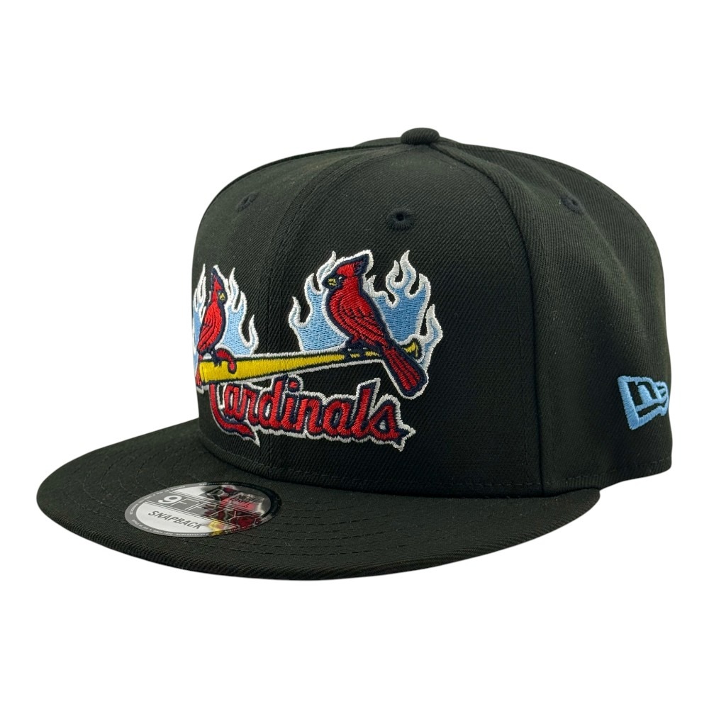 St. Louis Cardinals Black Flaming Bird Logo 2006 Inaugural Season Patch New Era 9FIFTY Snapback Hat