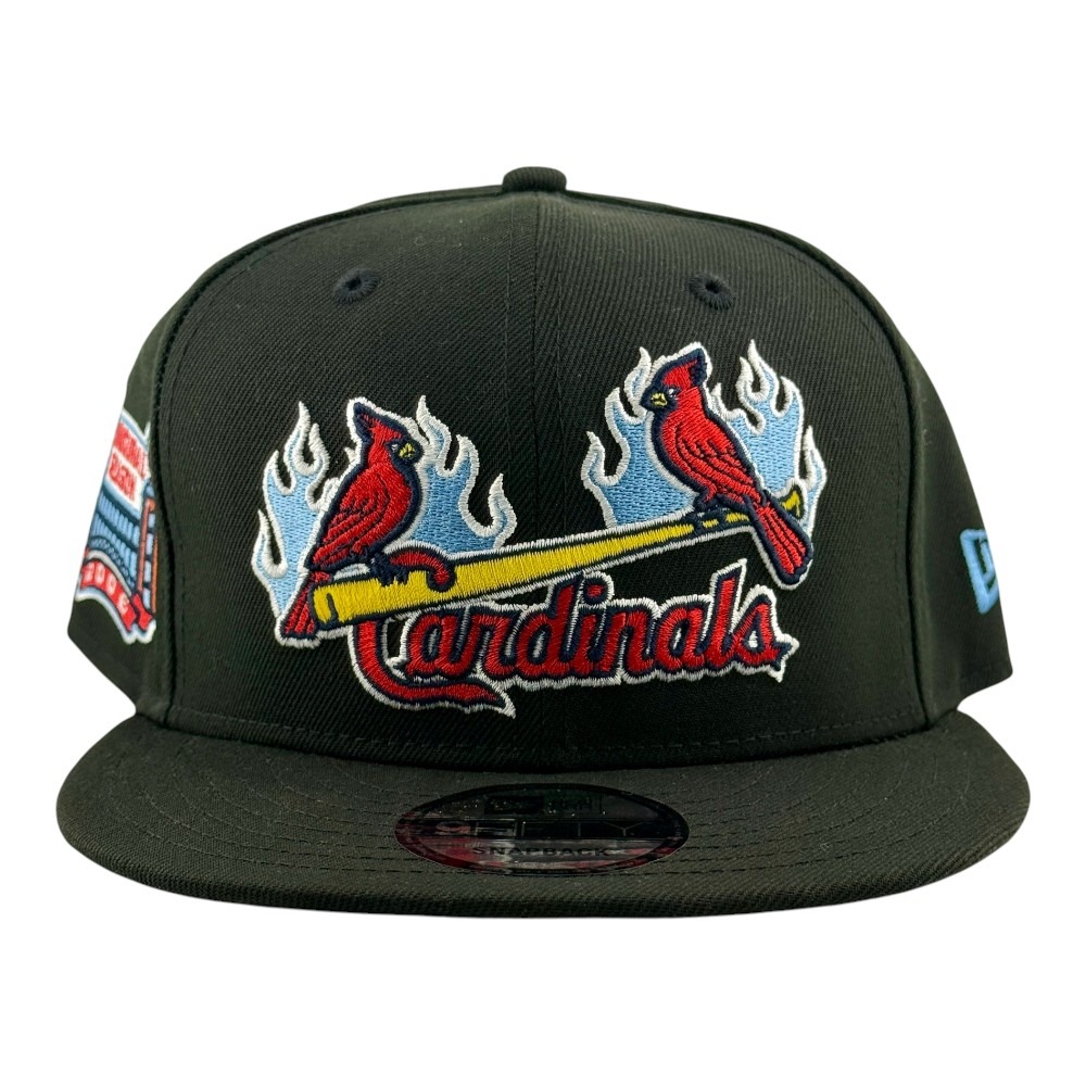 St. Louis Cardinals Black Flaming Bird Logo 2006 Inaugural Season Patch New Era 9FIFTY Snapback Hat