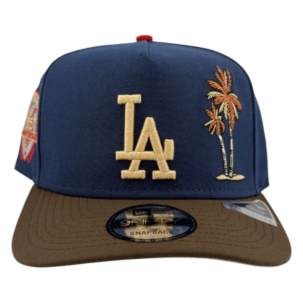 Los Angeles Dodgers Ocean Blue and Brown Palm Tree New Era 9FIFTY A-Frame Snapback Hat