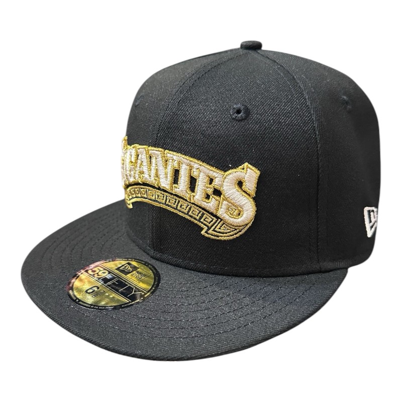 San Francisco Giants Black and Gold Gigantes Patch Pink UV New Era 59FIFTY Fitted Hat