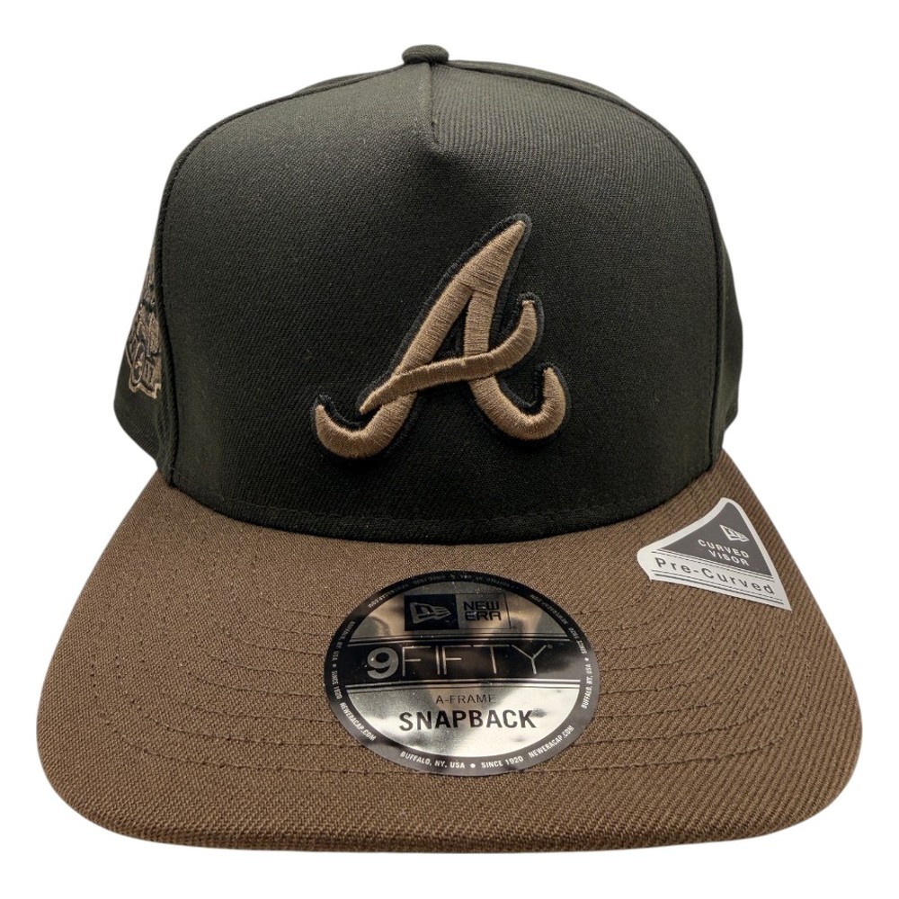 Atlanta Braves Black and Brown Inaugural Season Patch New Era 9FIFTY A-Frame Snapback Hat