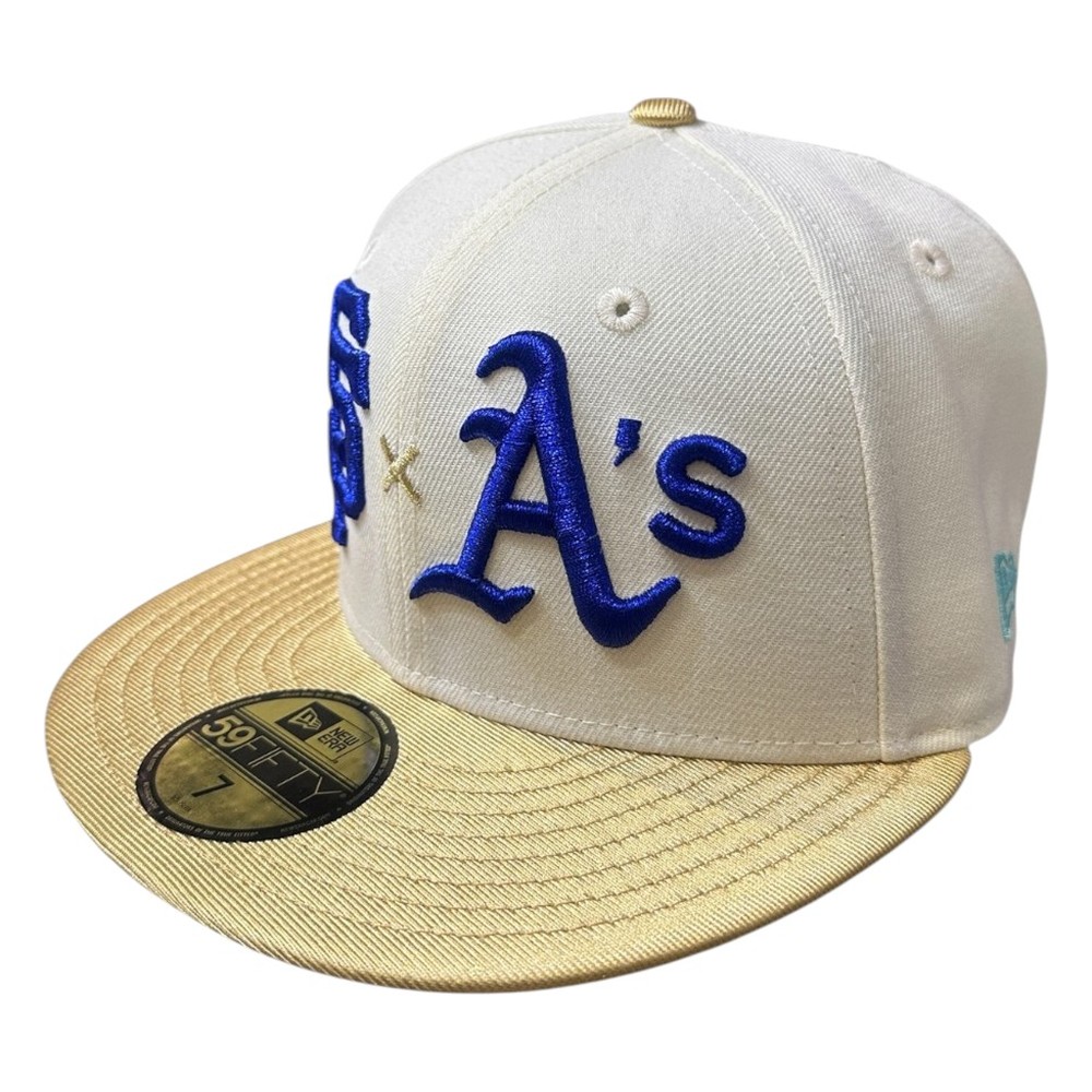 San Francisco Giants x Oakland Athletics Chrome and Metallic Gold Battle of the Bay Patch New Era 59FIFTY Fitted Hat