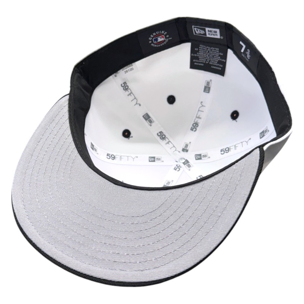 Los Angeles Dodgers Optic White and Black Camo Logo New Era 59FIFTY Fitted Hat