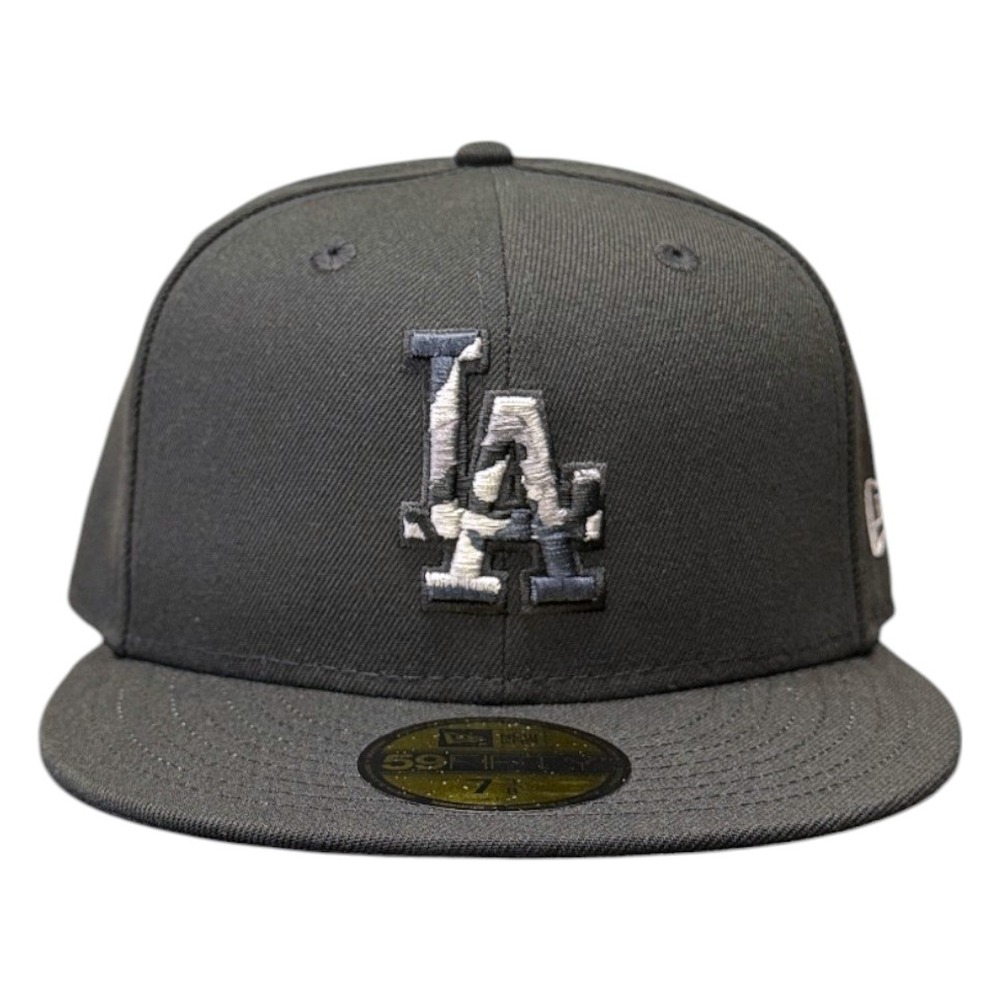 Los Angeles Dodgers Black with Camo Logo New Era 59FIFTY Fitted Hat