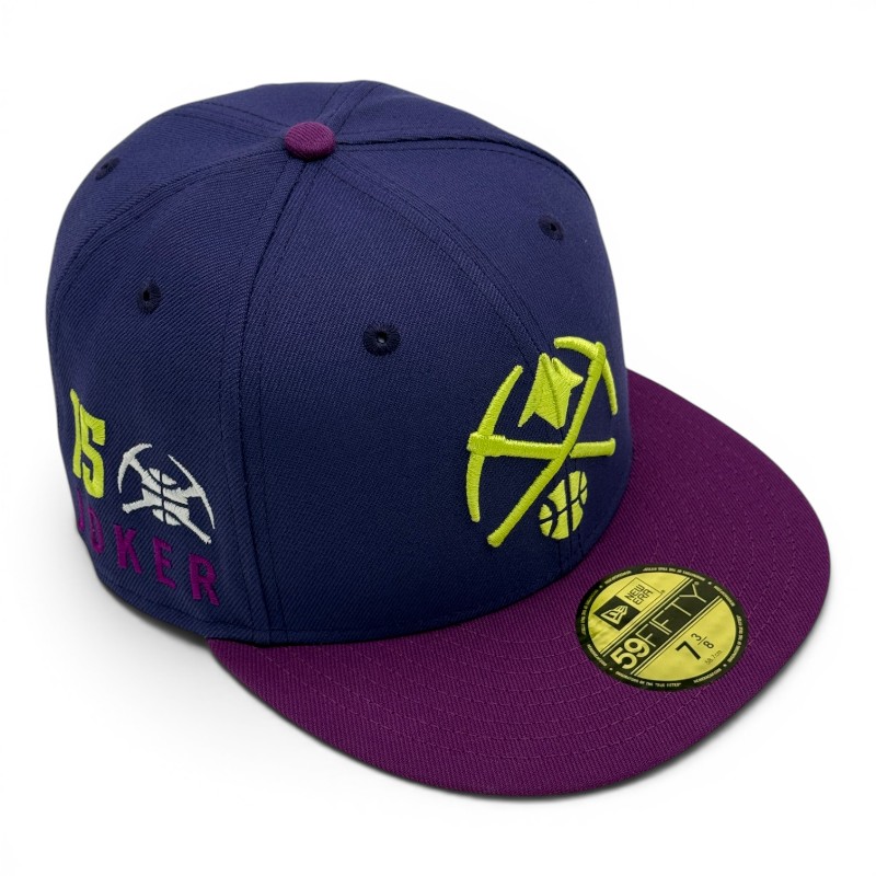 Denver Nuggets New Orchid Sparkling Grape 2T Leon the Lab Jokic Patch Lavender UV Era 59FIFTY Fitted Hat
