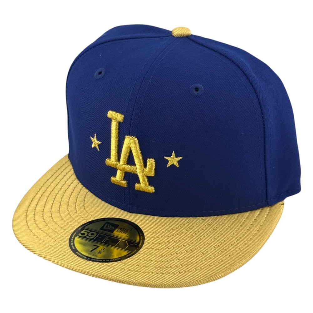 Los Angeles Dodgers Royal Blue "Gold Estrellas Pack" Champs 2025 Patch New Era 59FIFTY Fitted Hat