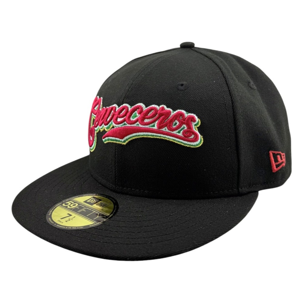 Milwaukee Cerveceros Black Script Logo 2002 ASG Patch Green UV New Era 59FIFTY Fitted Hat