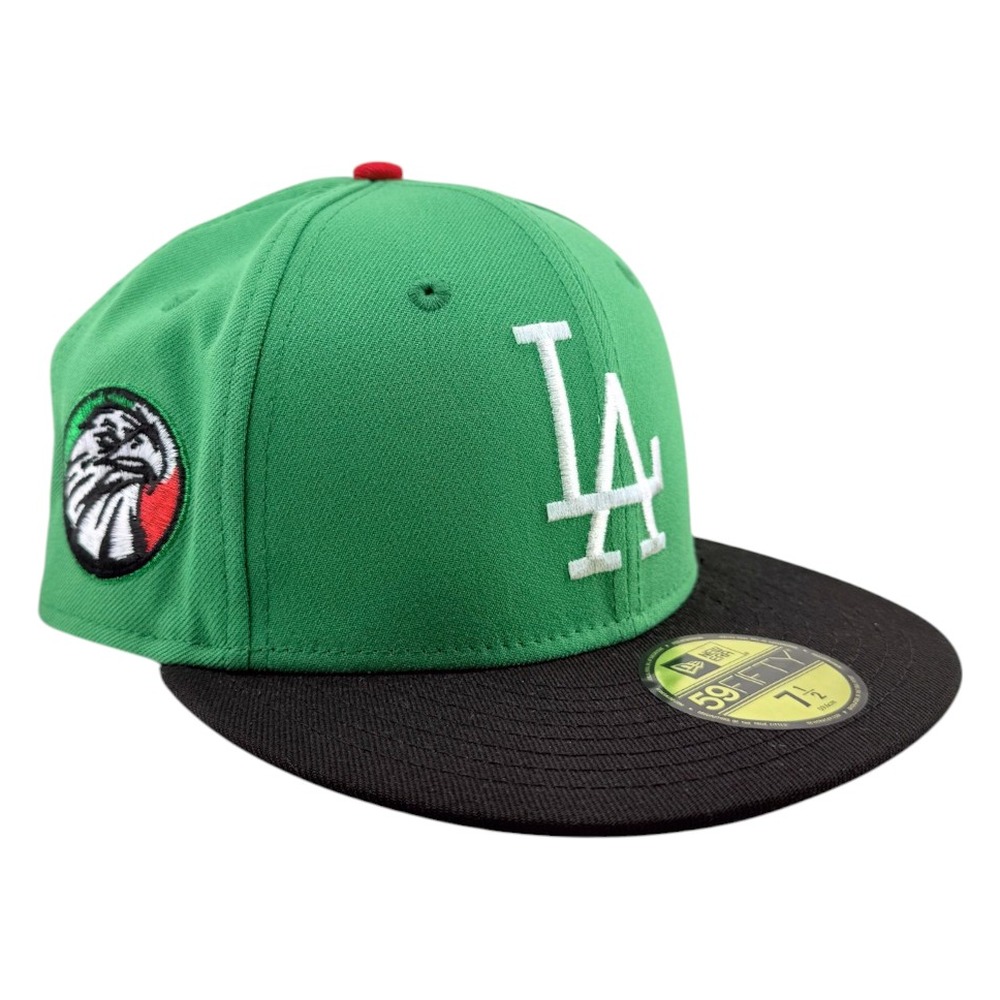 Los Angeles Dodgers Botanical Green 2Tone Aguila Patch Grey UV New Era 59FIFTY Fitted Hat