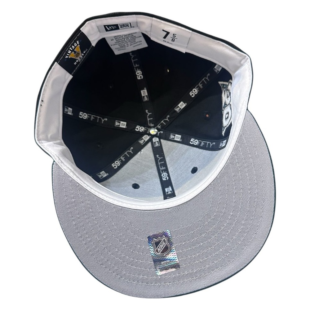 San Jose Sharks Black and Green 30th Anniversary Patch Grey UV New Era 59FIFTY Fitted Hat