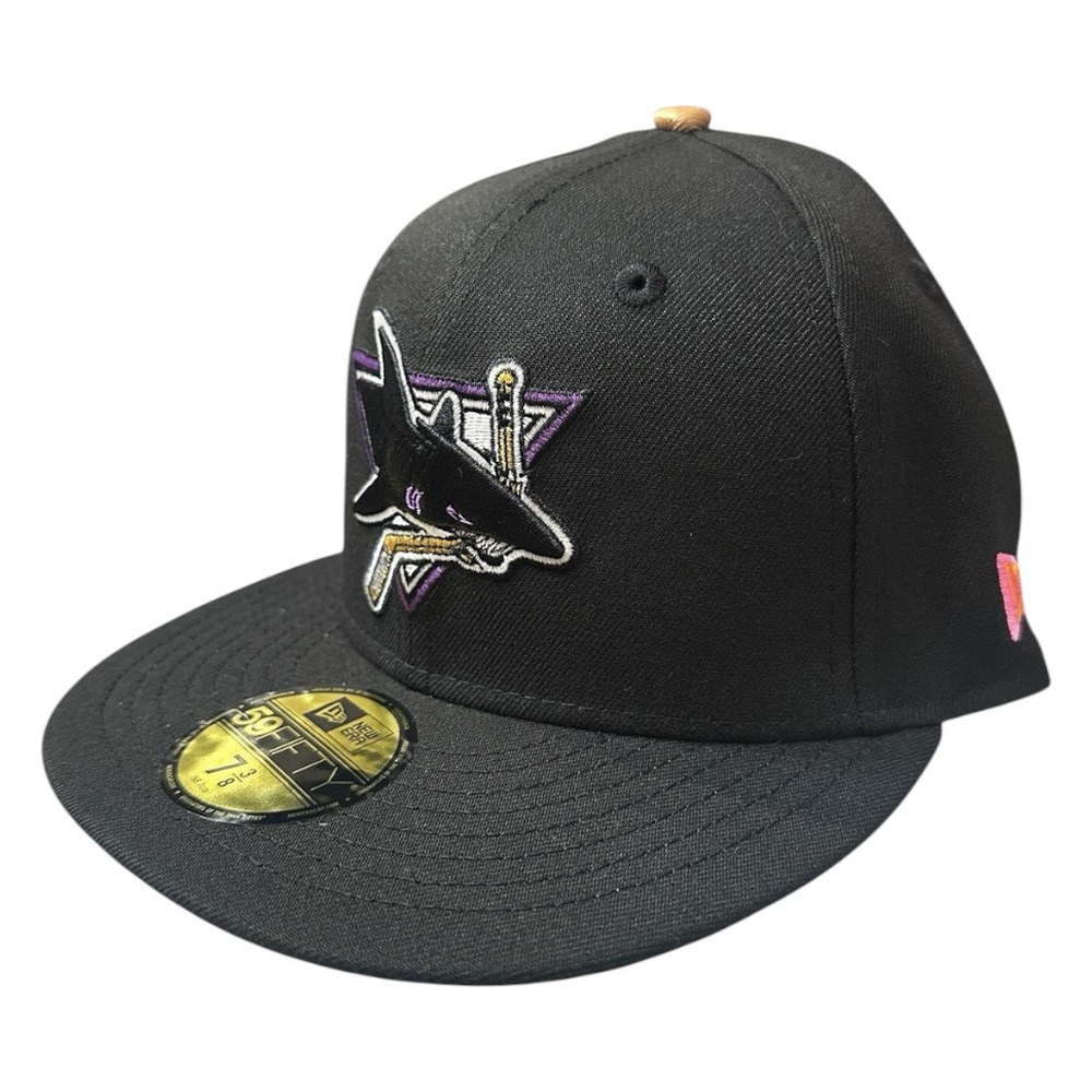 San Jose Sharks Black 15th Season Patch New Era 59FIFTY Fitted Hat