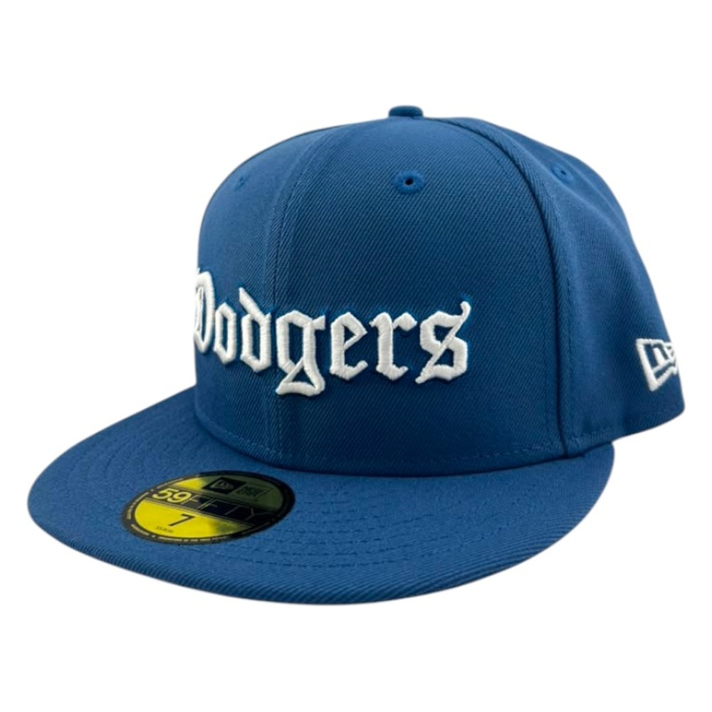 Los Angeles Dodgers Old English Indigo Collection New Era 59FIFTY Fitted Hat