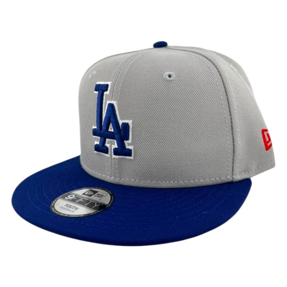 Kids Los Angeles Dodgers Gray and Royal LA New Era 9FIFTY Snapback Hat
