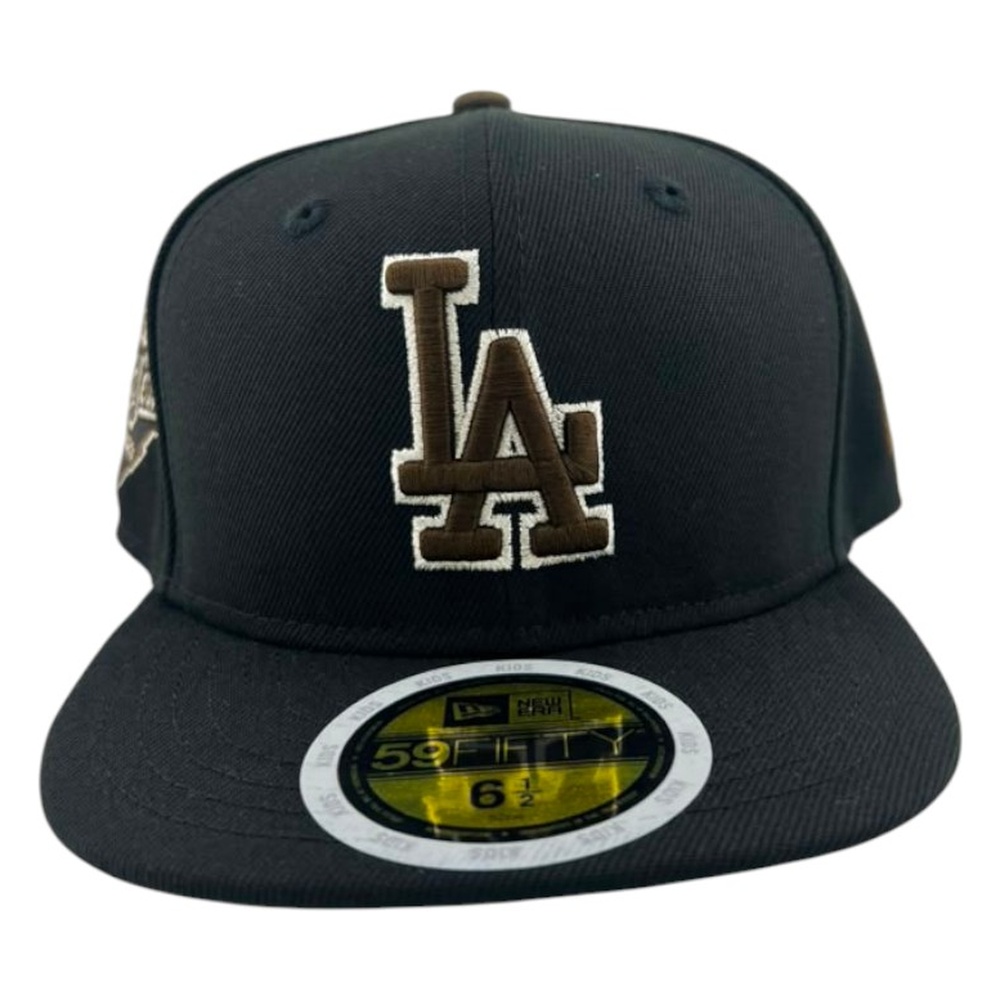 Kids Los Angeles Dodgers Black 2025 WS Patch New Era 59FIFTY Fitted Hat
