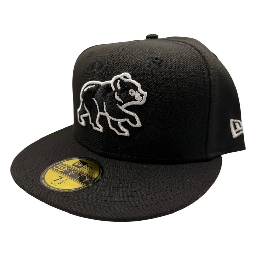 Chicago Cubs Black and White New Era 59FIFTY Fitted Hat