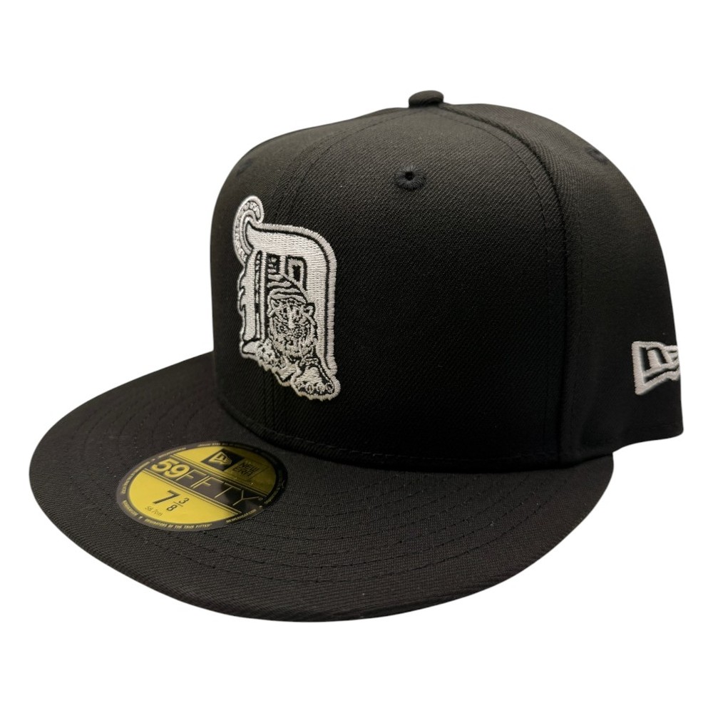 Detroit Tigers Black and White New Era 59FIFTY Fitted Hat