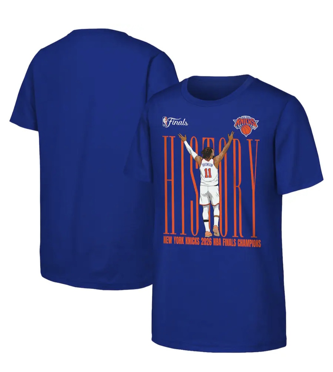 New York Knicks Jalen Brunson History Youth T-Shirt
