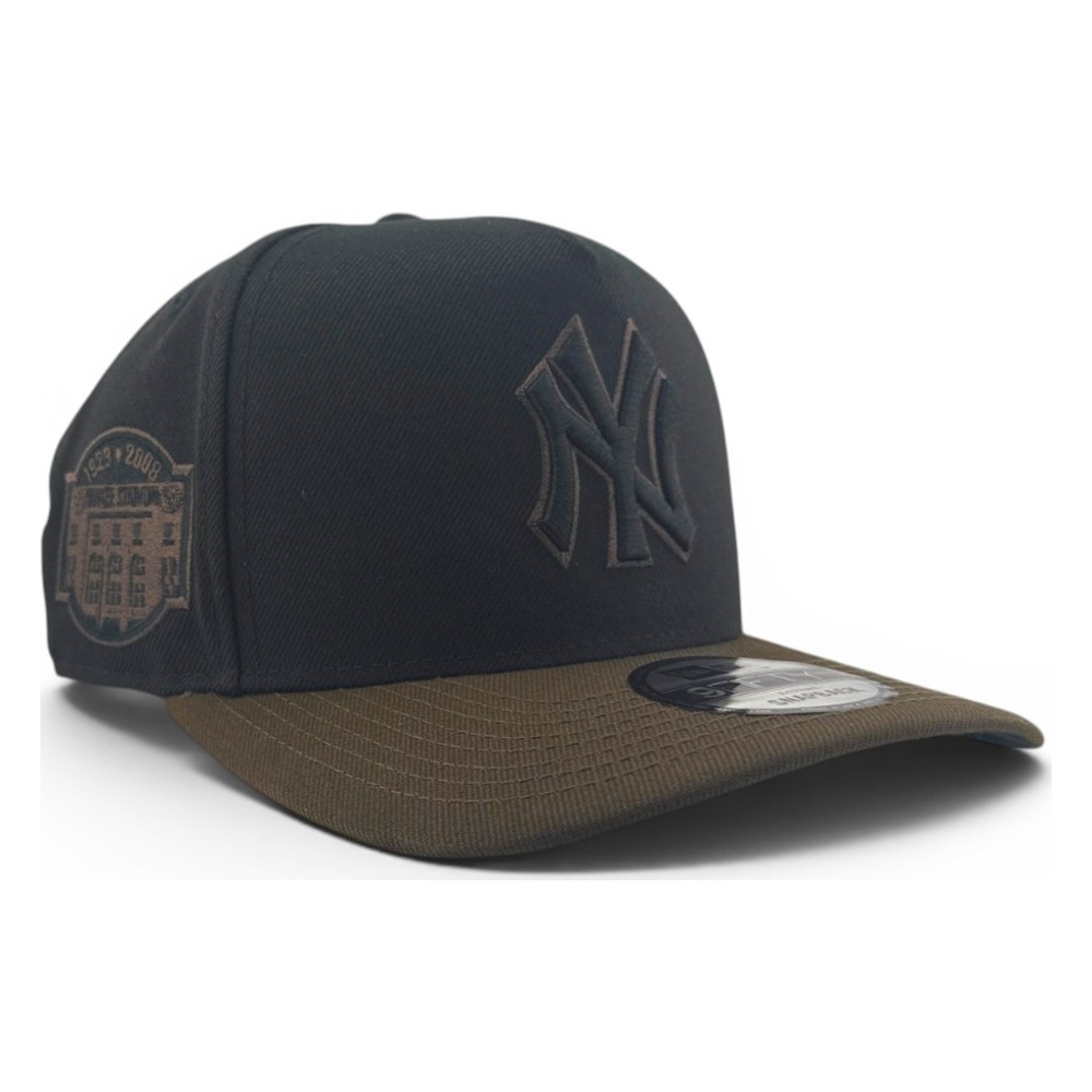 New York Yankees Black and Walnut Brown Yankee Stadium Patch New Era 9FIFTY A-Frame Snapback Hat