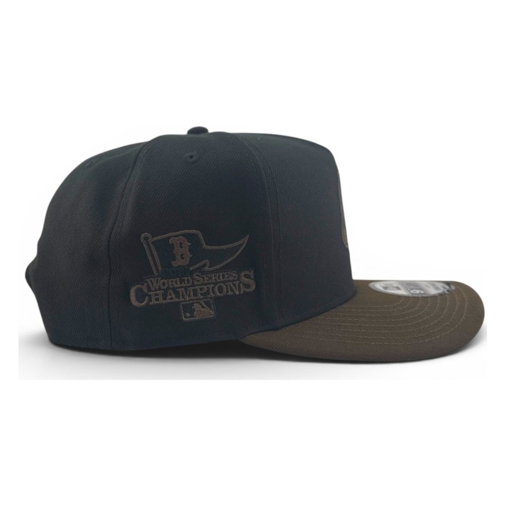 Boston Red Sox Black and Walnut Brown World Series Champions Patch New Era 9FIFTY A-Frame Snapback Hat