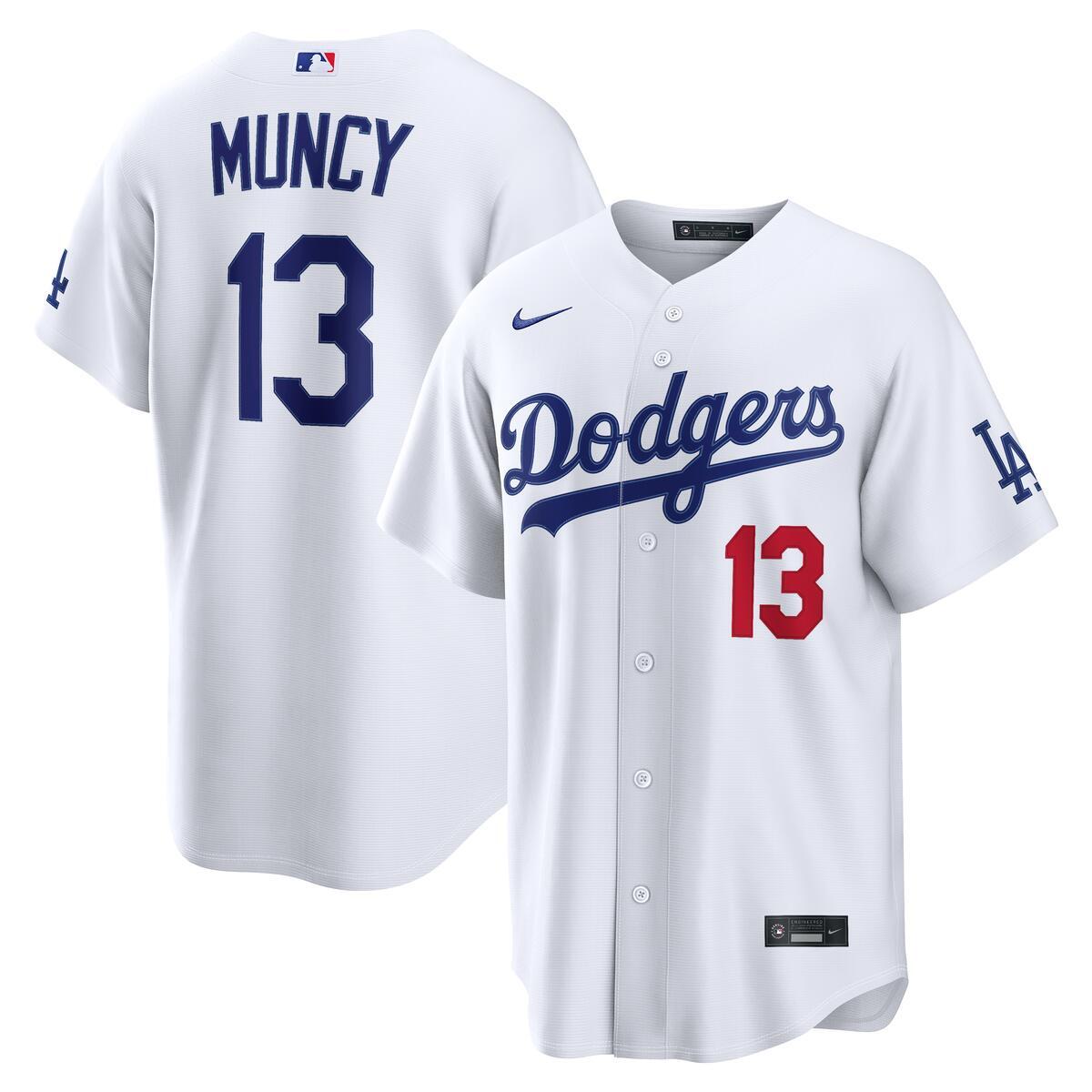 Los Angeles Dodgers Max Muncy White Home Nike Stadium Jersey