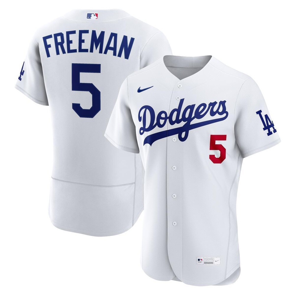 Nike Dodgers Freeman ユニフォーム Lサイズ　ハワイで購入 Los Angeles Dodgers Freddie Freeman Nike White Home Authentic