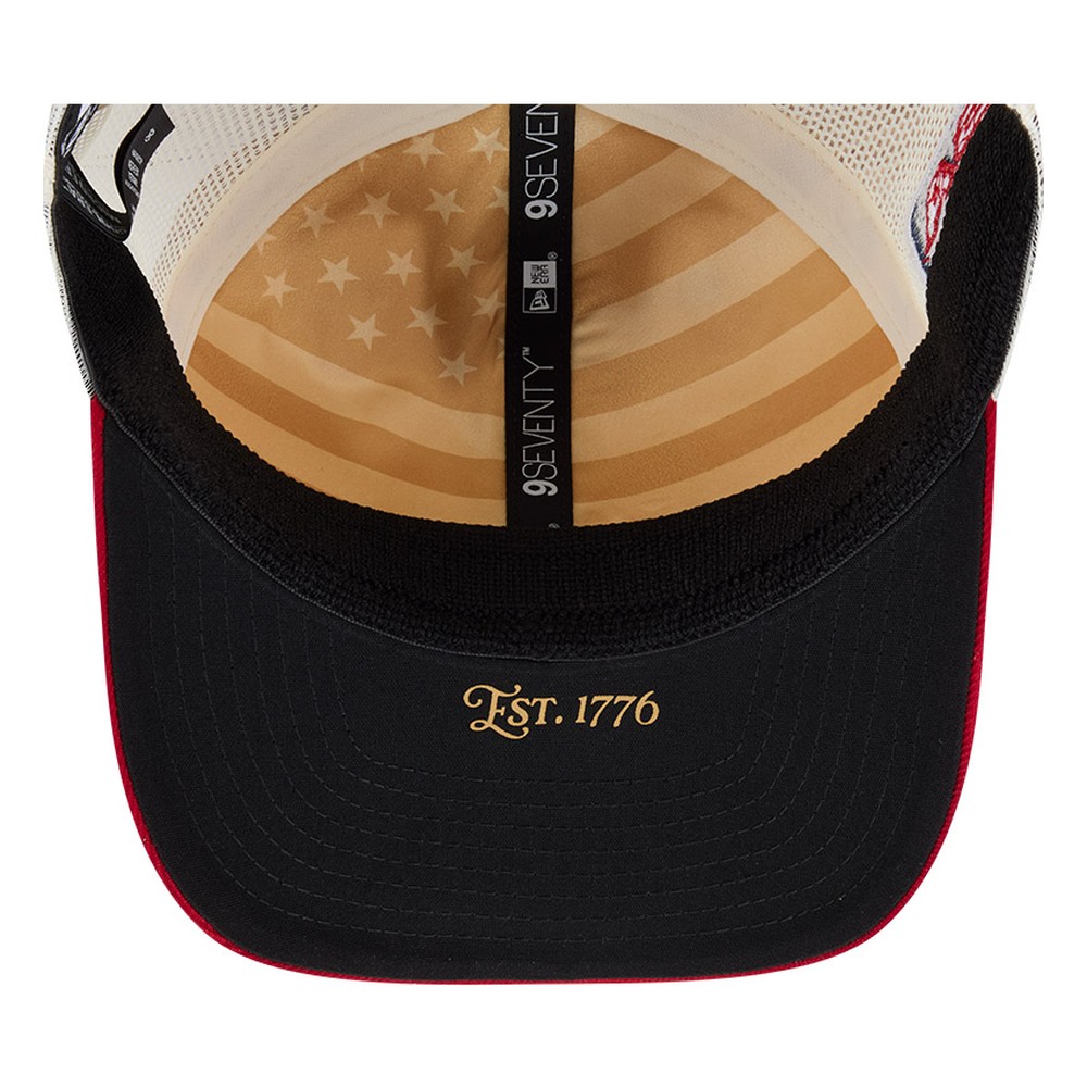 St. Louis Cardinals 2026 Fourth of July USA 250 Patch New Era 9SEVENTY Trucker Adjustable Snapback Hat
