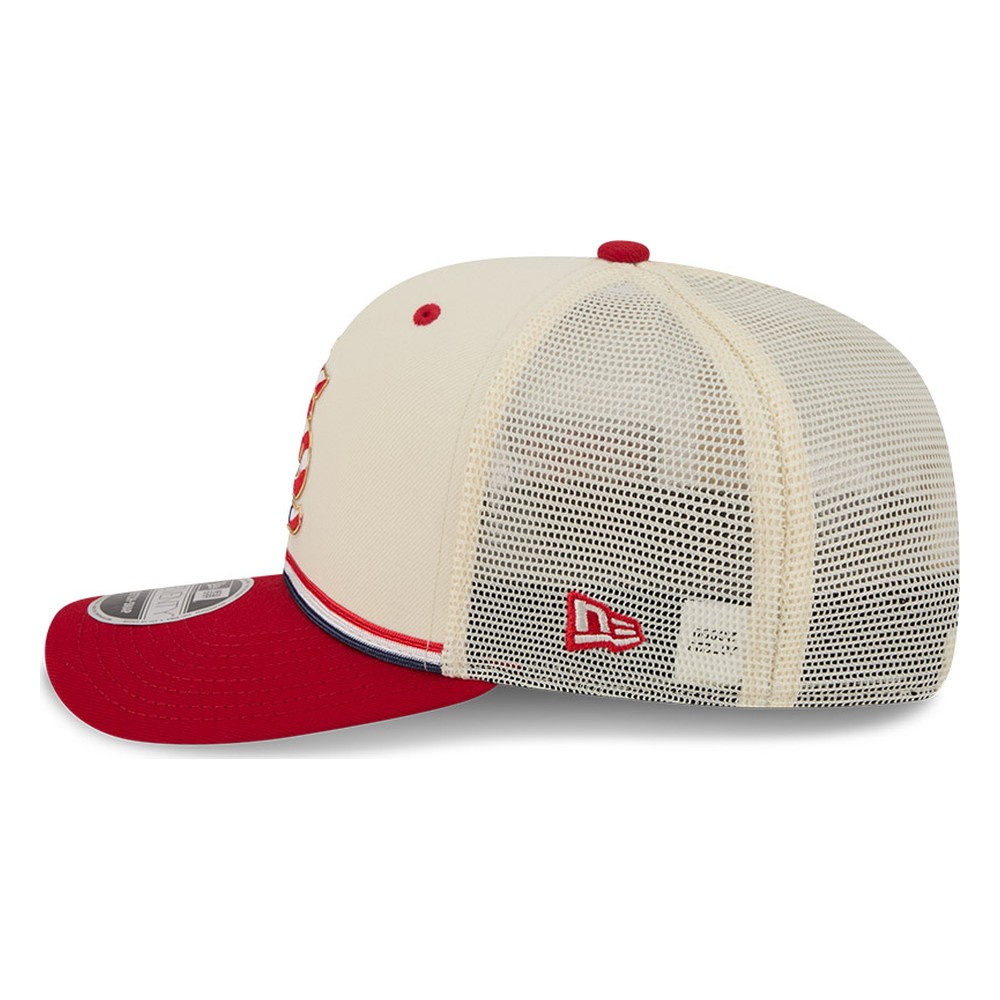 St. Louis Cardinals 2026 Fourth of July USA 250 Patch New Era 9SEVENTY Trucker Adjustable Snapback Hat