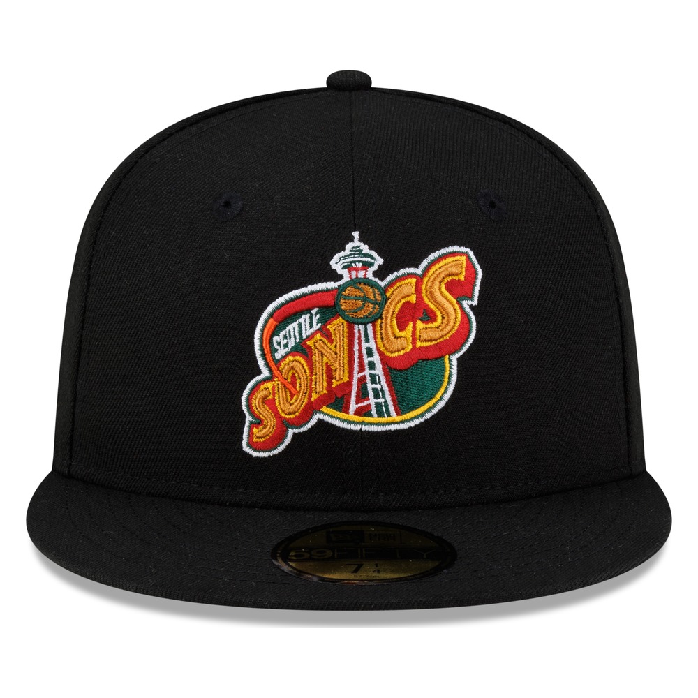 Seattle SuperSonics Black Hardwood Classics New Era 59FIFTY Fitted Hat