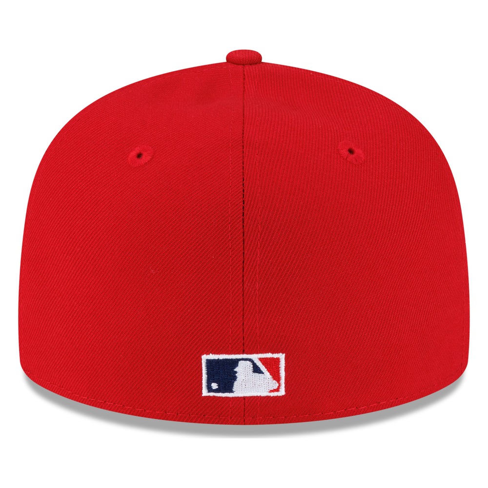 Los Angeles Angels Red Halo Logo New Era 59FIFTY Fitted Hat