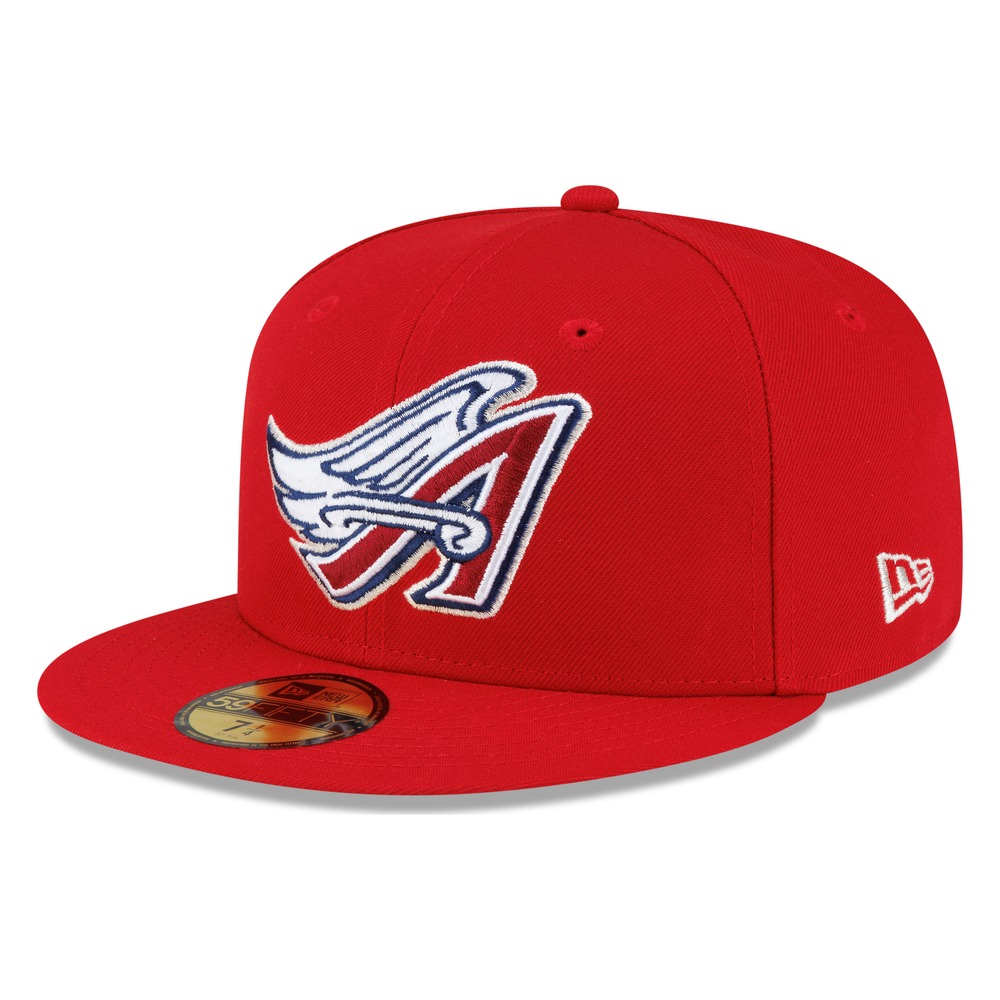 Los Angeles Angels Red Cooperstown New Era 59FIFTY Fitted Hat