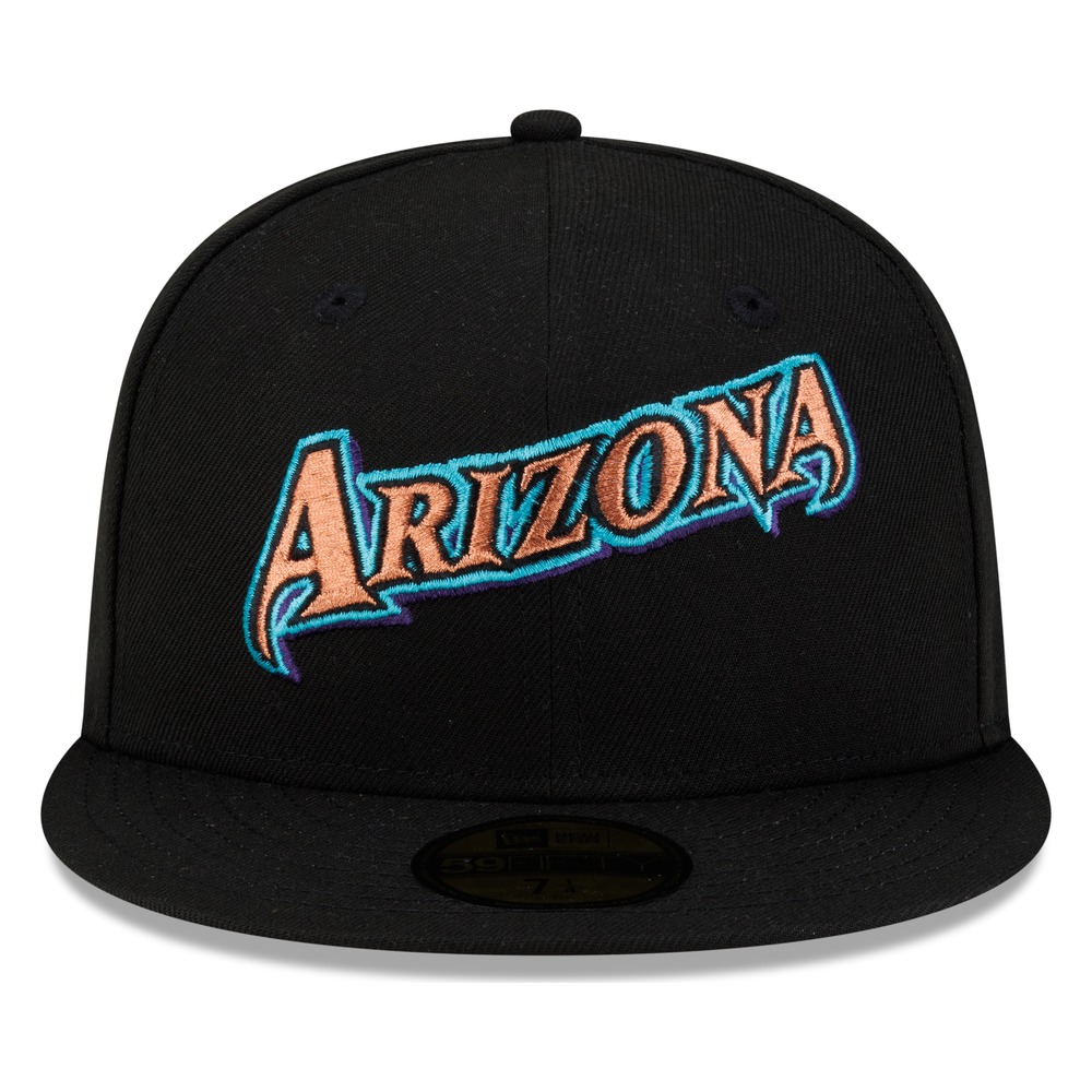 Arizona Diamondbacks Black Wordmark New Era 59FIFTY Fitted Hat
