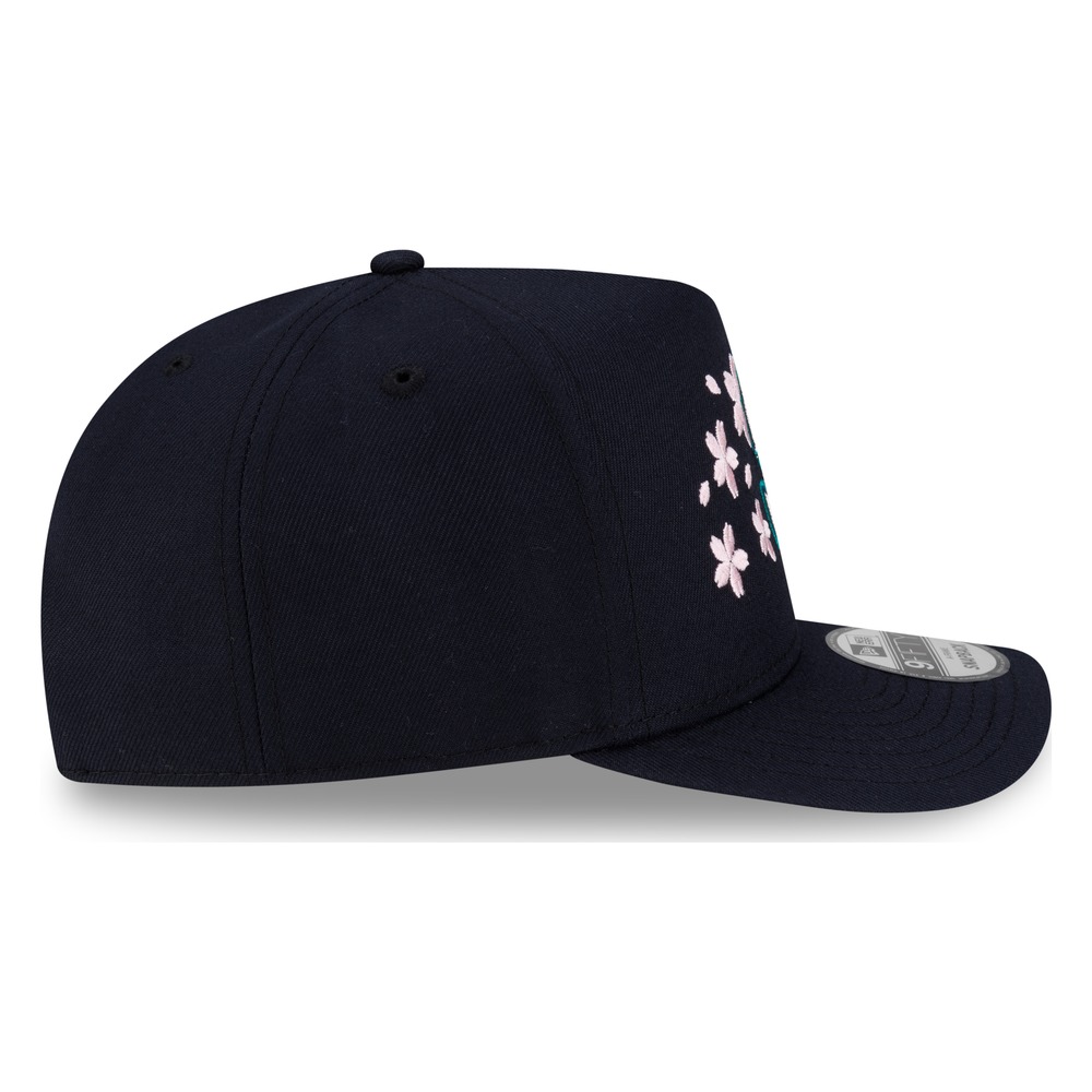 Seattle Mariners Navy Pink Blossom New Era 9FIFTY A-Frame Snapback Hat