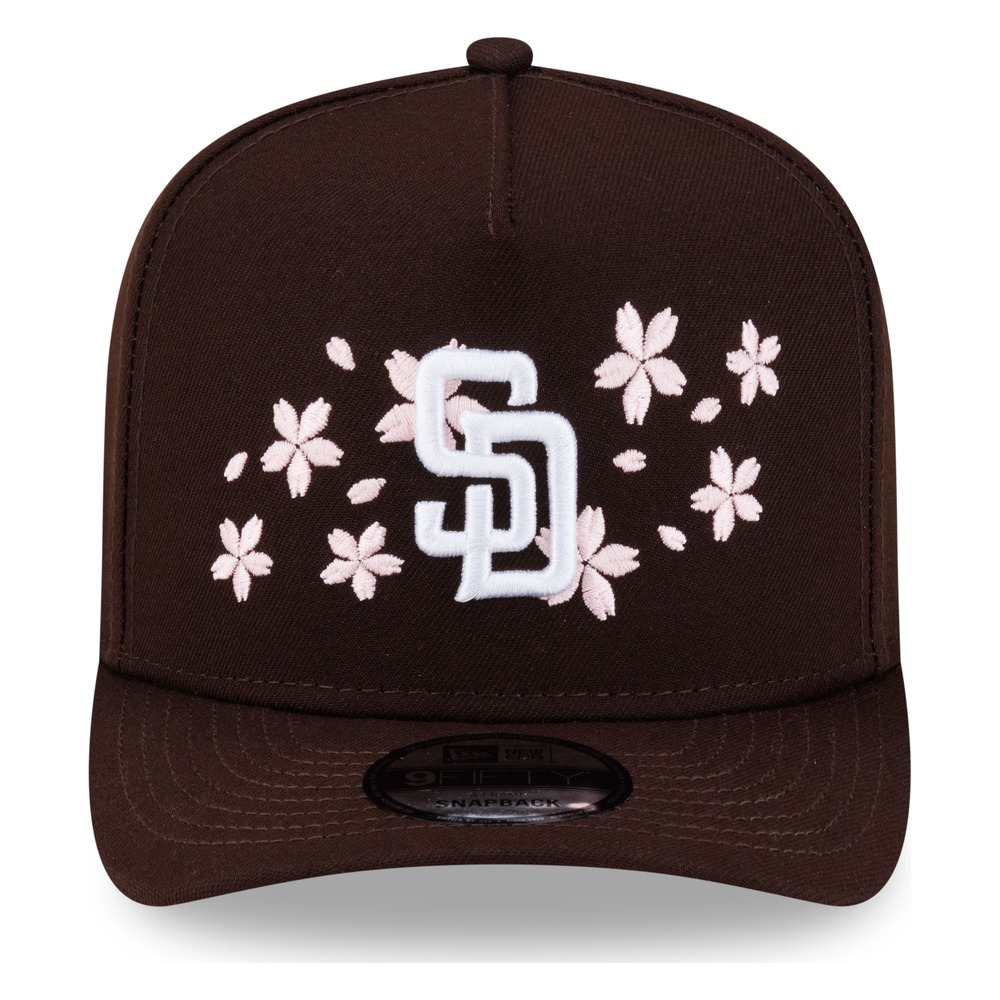 San Diego Padres Brown Pink Blossom New Era 9FIFTY A-Frame Snapback Hat