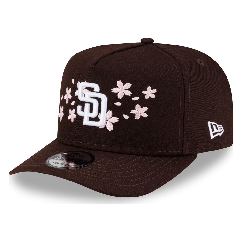 San Diego Padres Brown Pink Blossom New Era 9FIFTY A-Frame Snapback Hat