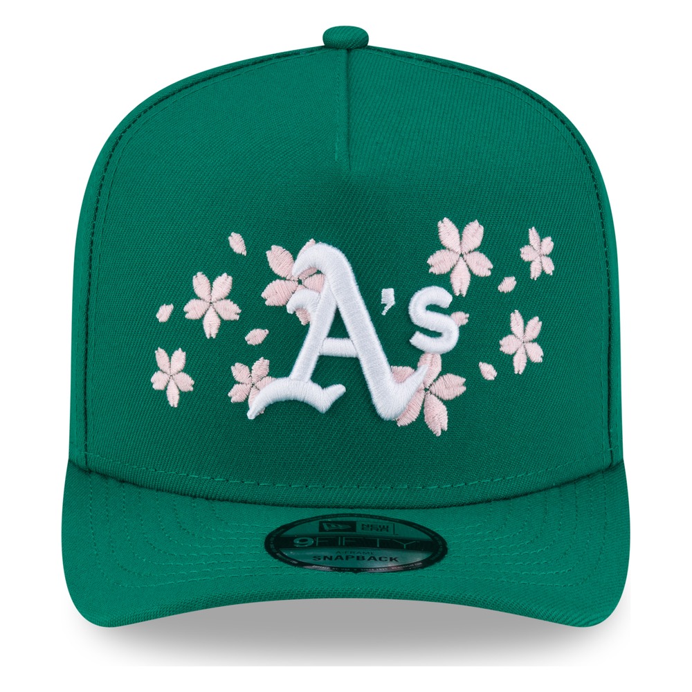 Oakland Athletics Green Pink Blossom New Era 9FIFTY A-Frame Snapback Hat