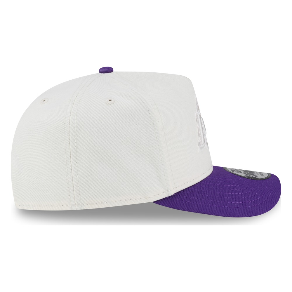 Los Angeles Lakers White and Purple Tonal Logo New Era 9FIFTY A-Frame Snapback Hat
