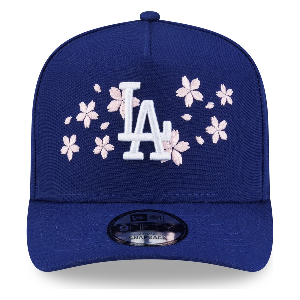 Los Angeles Dodgers Royal Blue Pink Blossom New Era 9FIFTY A-Frame Snapback Hat