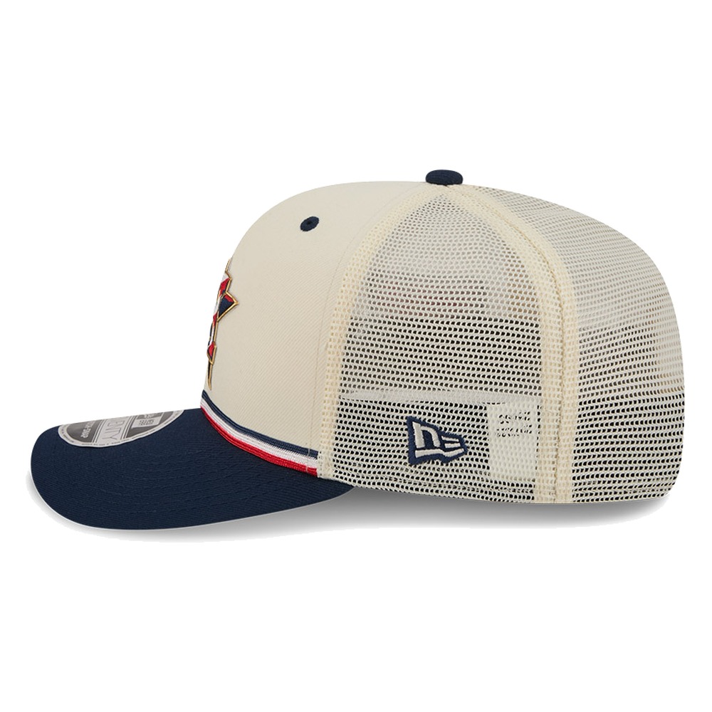 Houston Astros 2026 Fourth of July USA 250 Patch New Era 9SEVENTY Trucker Adjustable Snapback Hat