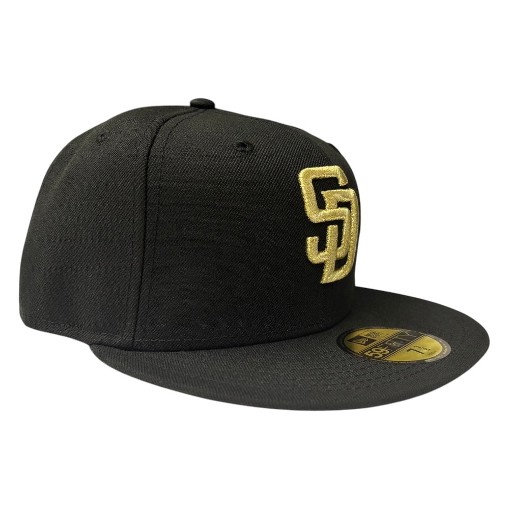 San Diego Padres Black and Gold Palm Tree New Era 59FIFTY Fitted Hat
