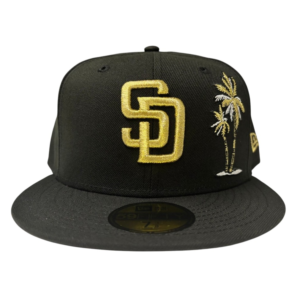 San Diego Padres Black and Gold Palm Tree New Era 59FIFTY Fitted Hat