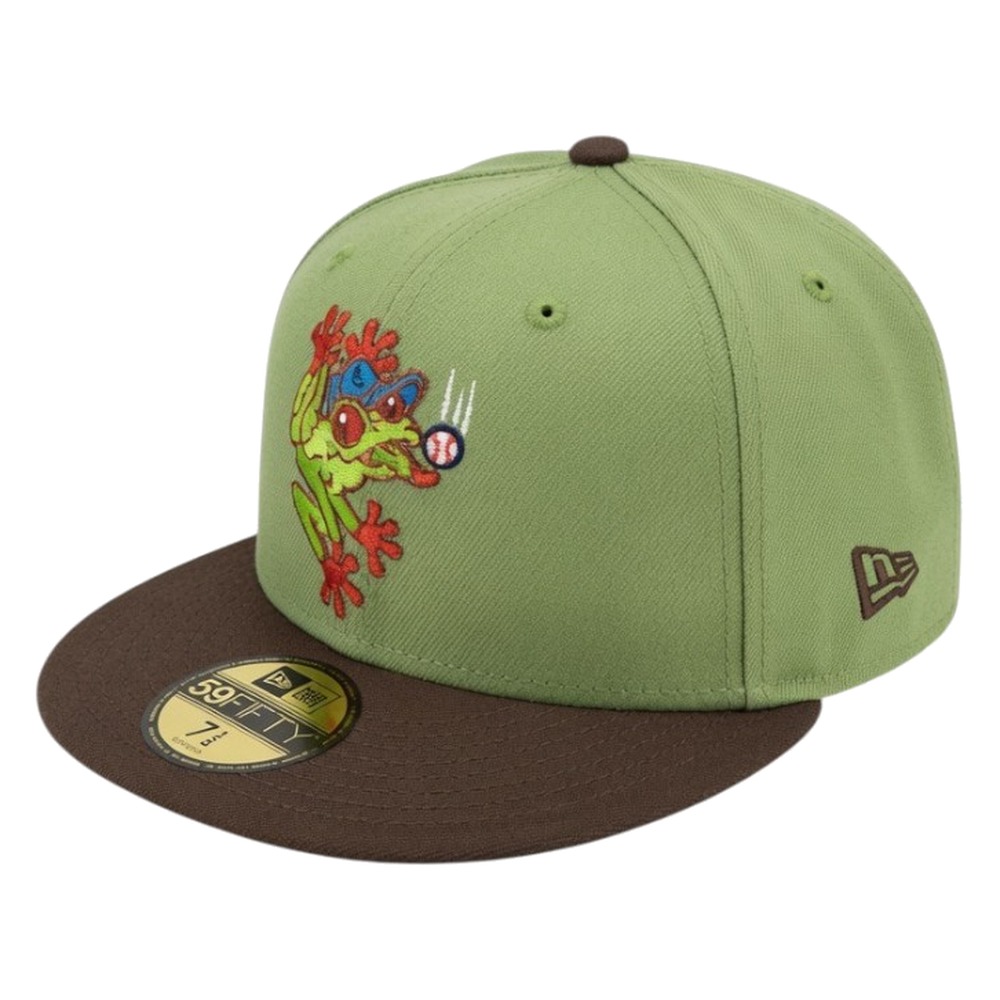 Everett AquaSox Matcha Green and Burntwood Brown NW League Patch New Era 59FIFTY Fitted Hat