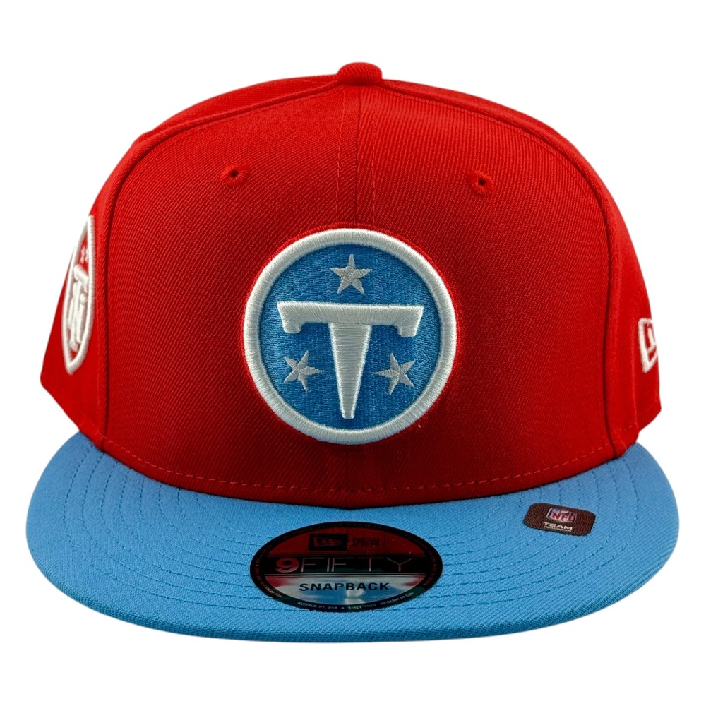 Tennessee Titans Red Two Tone Circle Logo TN Patch New Era 9FIFTY Snapback Hat